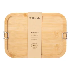 Discount Lunchbox Nukka Prostokatny Z Bambusowa Pokrywka 1,6 L Naczynia Ogródowe I Piknikowe