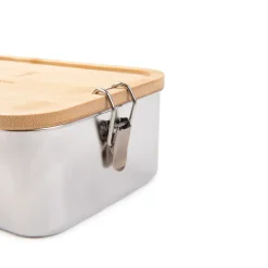 Discount Lunchbox Nukka Prostokatny Z Bambusowa Pokrywka 1,6 L Naczynia Ogródowe I Piknikowe