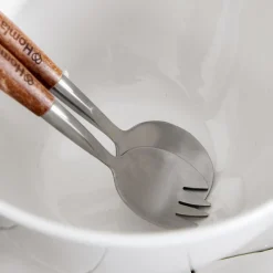 Fashion Misa Mooka Do Salat Ceramiczna Z Przyborami Biala 24 Cm Naczynia Ogródowe I Piknikowe