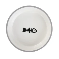 Online Miska Catty Dla Kota Z Rybka Szara 12X4 Cm Akcesoria Dla Zwierząt