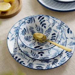 Shop Miska Navia Granatowa W Listki 16 Cm Naczynia Ogródowe I Piknikowe