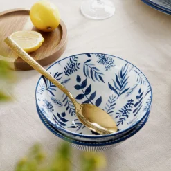 Shop Miska Navia Granatowa W Listki 16 Cm Naczynia Ogródowe I Piknikowe
