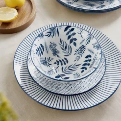 Shop Miska Navia Granatowa W Listki 16 Cm Naczynia Ogródowe I Piknikowe