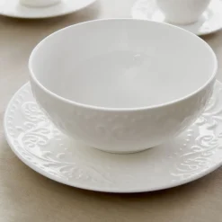 Cheap Miska Sylia Biala Z Ornamentem 15 Cm Zastawa Porcelanowa