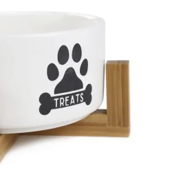 Outlet Miska Treats Dla Psa M Z Bambusowa Podstawa 16X10 Cm Akcesoria Dla Zwierząt