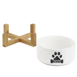 Outlet Miska Treats Dla Psa M Z Bambusowa Podstawa 16X10 Cm Akcesoria Dla Zwierząt
