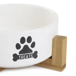 Store Miska Treats Dla Psa S Z Bambusowa Podstawa 13X7 Cm Akcesoria Dla Zwierząt