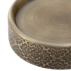 Store Mydelniczka Araria Zlota Z Ozdobnymi Wytloczeniami 12X12X3 Cm Mydelniczki