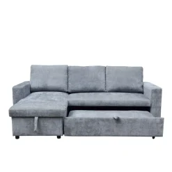 Outlet Naroznik Virev Naroznik Uniwersalny Z Funkcja Spania Ciemnoszary 215X76X85 Cm Narożniki