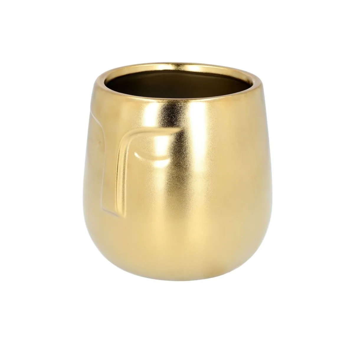 Best Sale Oslonka Face Zlota 15X14 Cm Doniczki Ogródowe
