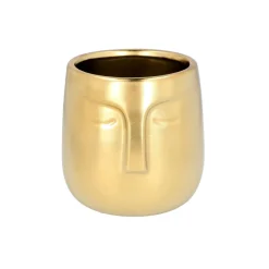 Best Sale Oslonka Face Zlota 15X14 Cm Doniczki Ogródowe