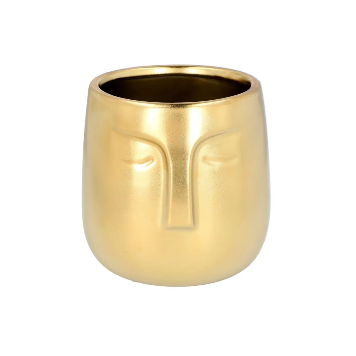 Best Sale Oslonka Face Zlota 15X14 Cm Doniczki Ogródowe