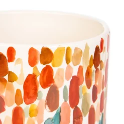 Fashion Oslonka Na Doniczke Azul W Kolorowe Plamki 13X13X11 Cm Wazony I Donice