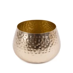 Best Sale Oslonka Na Doniczke Dritto Mlotkowana Zlota 14X14X9 Cm Wazony I Donice