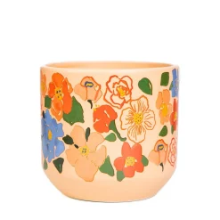 Sale Oslonka Na Doniczke Floral Aura W Kolorowe Kwiaty 13,5X13,5X12,5 Cm Wazony I Donice