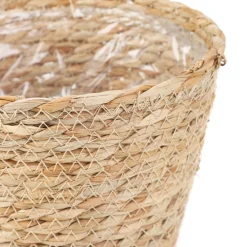 Outlet Oslonka Na Doniczke Lumbo Pleciona Naturalna 19X15 Cm Wazony I Donice