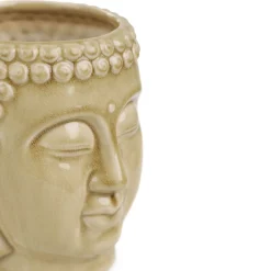 Discount Oslonka Na Doniczke Makadi Budda Bezowa 16X16X17 Cm Wazony I Donice