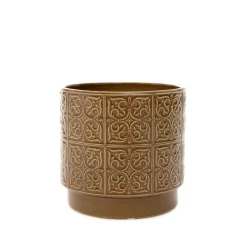 Best Sale Oslonka Na Doniczke Marali W Orientalny Wzor Brazowa 13,5X13 Cm Wazony I Donice