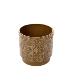 Best Sale Oslonka Na Doniczke Marali W Orientalny Wzor Brazowa 13,5X13 Cm Wazony I Donice