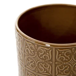 Best Sale Oslonka Na Doniczke Marali W Orientalny Wzor Brazowa 13,5X13 Cm Wazony I Donice