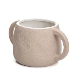 Shop Oslonka Na Doniczke Sabbia Z Duzymi Uchwytami Bezowa 25,5X16X13 Cm Wazony I Donice