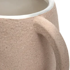 Shop Oslonka Na Doniczke Sabbia Z Duzymi Uchwytami Bezowa 25,5X16X13 Cm Wazony I Donice