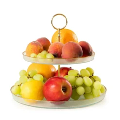 Sale Patera Monze Dwupoziomowa Transparentna 21 Cm, 28 Cm Patery