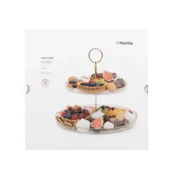 Sale Patera Monze Dwupoziomowa Transparentna 21 Cm, 28 Cm Patery