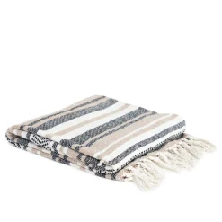Best Pled Fortuna Ii W Paski Bezowo Czarne 130X170 Cm Poduszki Na Krzeslo