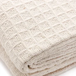 Best Sale Pled Vaffel Z Fredzlami Naturalny 130X170 Cm Poduszki Na Krzeslo