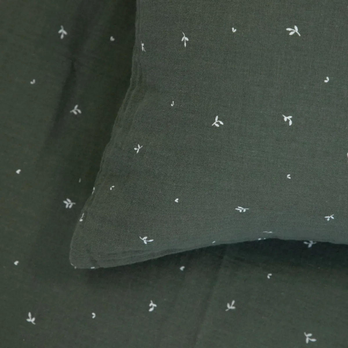 Cheap Pościel Cordelia Muslinowa W Listki 200X220 + 2*50X60 Cm Pościel Bawelniana