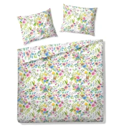Clearance Pościel Floral Z Mikrofibry W Kolorowe Kwiatki 200X220 Cm Pościel Z Mikrofibry