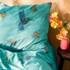 Clearance Pościel Frida Kahlo Z Mikrofibry Turkusowa W Kolibry 200X220 Cm Pościel Z Mikrofibry