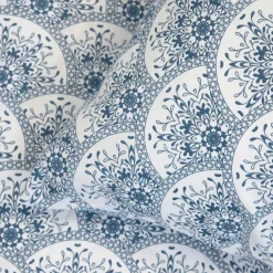 Discount Pościel Haven Bawelniana Biala W Granatowy Wzor 160X200 Cm Pościel Bawelniana