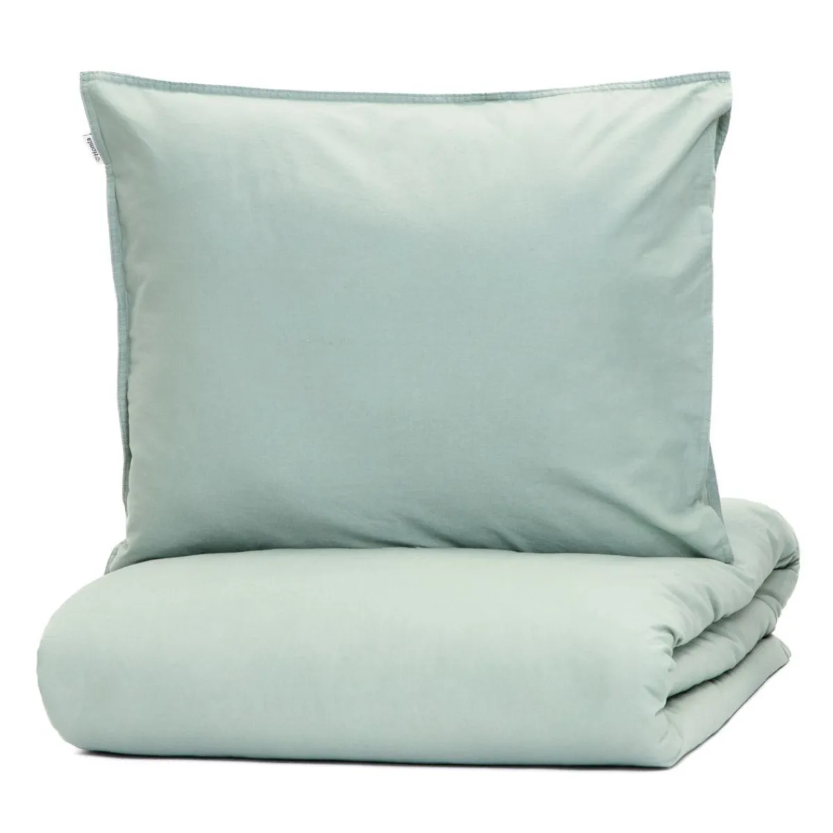 Shop Pościel Kinsey Bawelniana Mietowa Z Denimowym Szwem 200X220 + 2*50X60 Cm Pościel Bawelniana
