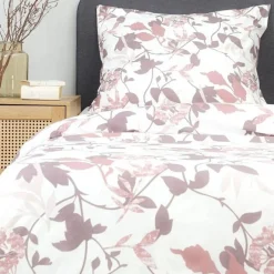 Discount Pościel Rosa Z Mikrofibry W Rozowe Liscie 140X200 Cm + 1*70X80 Cm Pościel Z Mikrofibry