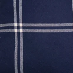 New Pościel Vella Flanelowa Niebiesko-Bezowa W Krate 200X220 Cm + 2 X 50X60 Cm Pościel Bawelniana
