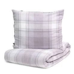 Store Pościel Vella Flanelowa W Szara Krate 200X220 Cm + 2 X 50X60 Cm Sale