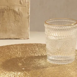 Best Podkladka Do Jadalni Dawson Azurowa Zlota 38 Cm Podkładki Pod Talerze