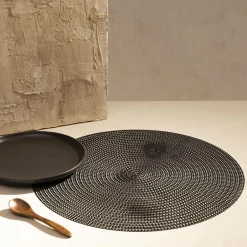 Sale Podkladka Do Jadalni Skine Czarna 38 Cm Podkładki Pod Talerze