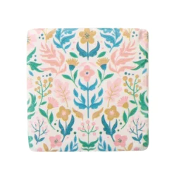 Fashion Podkladka Melte Ceramiczna Kwiaty Roz Blekit 4 Szt. Podstawki Pod Herbatę