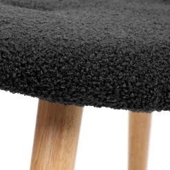 Cheap PodNożek Moss Teddy Boucle W Tkaninie Teddy Czarny 61X41X38 Cm Podnóżki