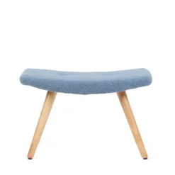 Best PodNożek Moss Teddy Boucle W Tkaninie Teddy 61X41X38 Cm Podnóżki