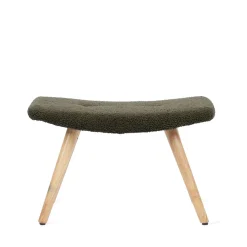 Flash Sale PodNożek Moss Teddy Boucle W Tkaninie Teddy Zielony 61X41X38 Cm Podnóżki