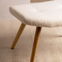 Online PodNożek Moss Teddy Boucle W Tkaninie Teddy 61X41X38 Cm Podnóżki