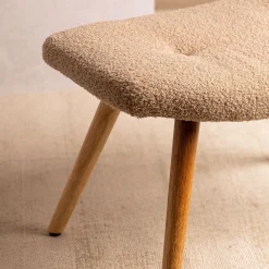 Store PodNożek Moss Teddy Boucle W Tkaninie Teddy 61X41X38 Cm Podnóżki