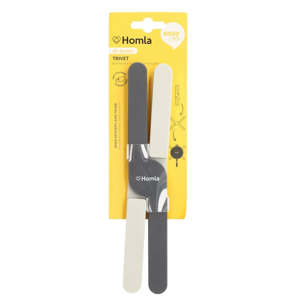 Flash Sale Podstawka Easy Cook Pod Gorace Naczyńie Skladana Szara 20X3 Cm Podkładki Pod Garnki