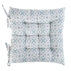 Best Sale Poduszka Na Krzeslo Stave Niebieska We Wzor Pikowana 40X40 Poduszki Na Krzeslo