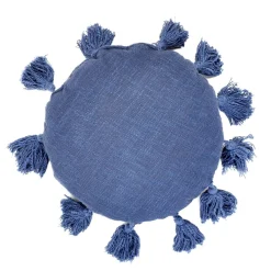 Flash Sale Poduszka Tonne Okragla Bawelniana Z Fredzlami 40 Cm Poduszki Dekoracyjne