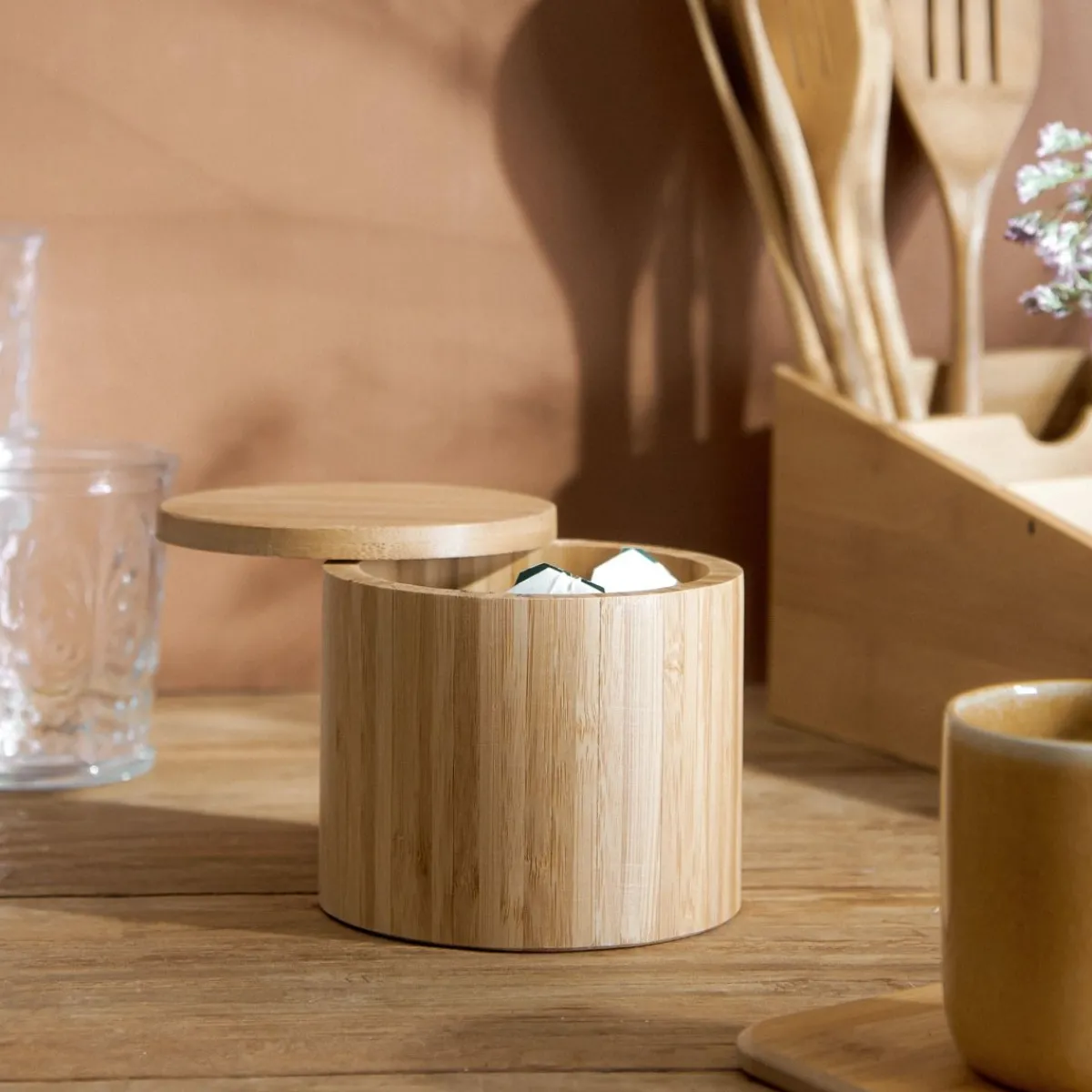 Cheap Pojemnik Bambou Z Pokrywka Na Magnes M 12X10,5 Cm Pojemniki Na Żywność